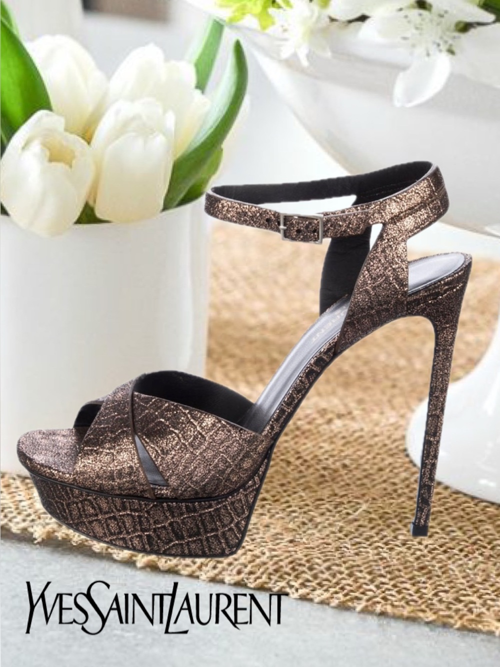 NEW IN BOX YSL LIMITED EDITION PYTHON HEELS